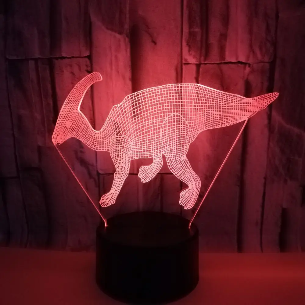 GAOPIN 3D usb-портами и светодиодным индикатором динозавр многоцветная Лампа для