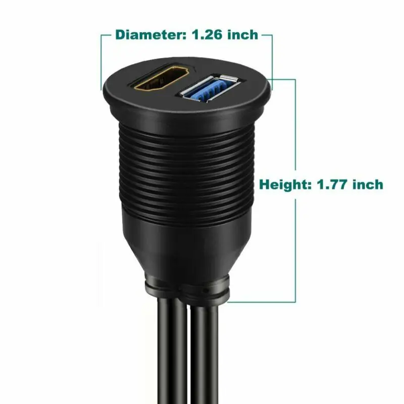USB 3,0 HDMI к HDMI+ USB3.0 AUX приборная панель автомобильный скрытый удлинитель гнездо «Папа-мама» кабель монтажная панель комплект