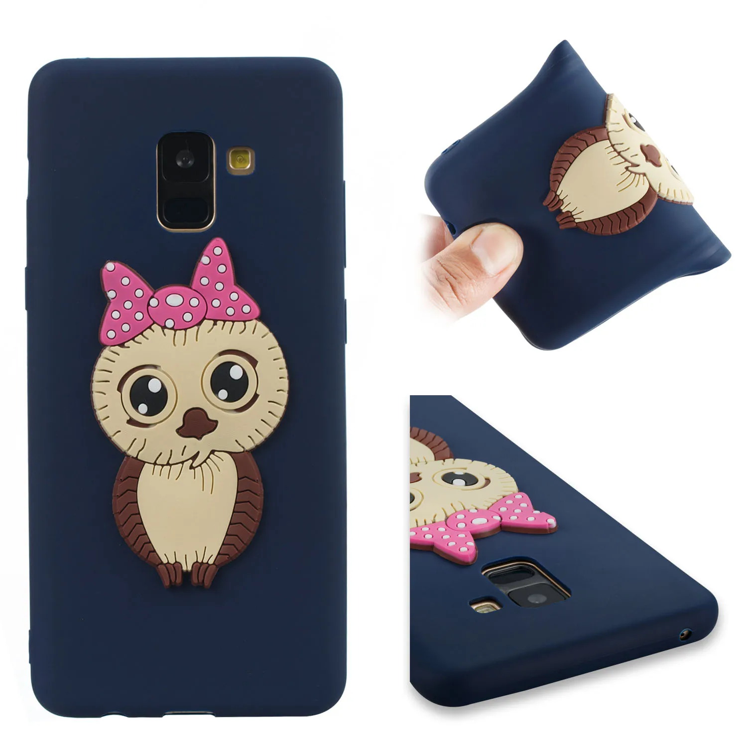 Милый чехол с рисунком совы для samsung galaxy A3 A5 A8 Plus 2016 2017 2018 A320 A520 A310 A510 A530X задняя