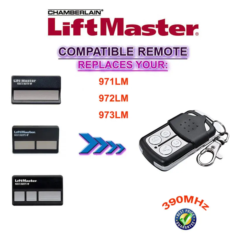 2018 новый высокого качества 390 МГц Liftmaster гаражных дверей дистанционный пульт