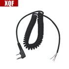 XQF DIY 4 провода микрофонный кабель K разъем 2 штырька для kenwood 'd xun baofeng puxing linton tyt quansheng рация