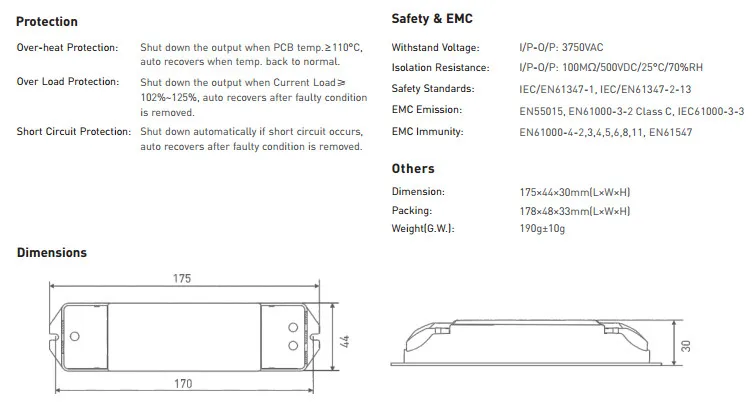 LTECH DALI 36 12 F1P1 Диммируемый драйвер светодиодов AC100 240V вход DC V 3A W выходной CV