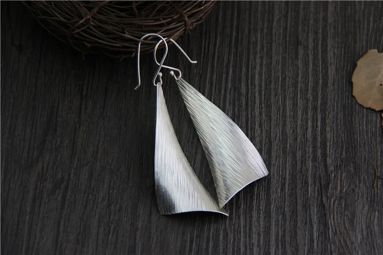 C&ampR Real 925 Sterling Silver Earrings for Women Geometric Molding Thai Drop Handmade Fine Jewelry | Украшения и аксессуары