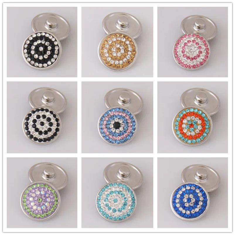 Горячие круглые круги красоты 18 мм стразы и глина ручной оснастки кнопки Шамбала