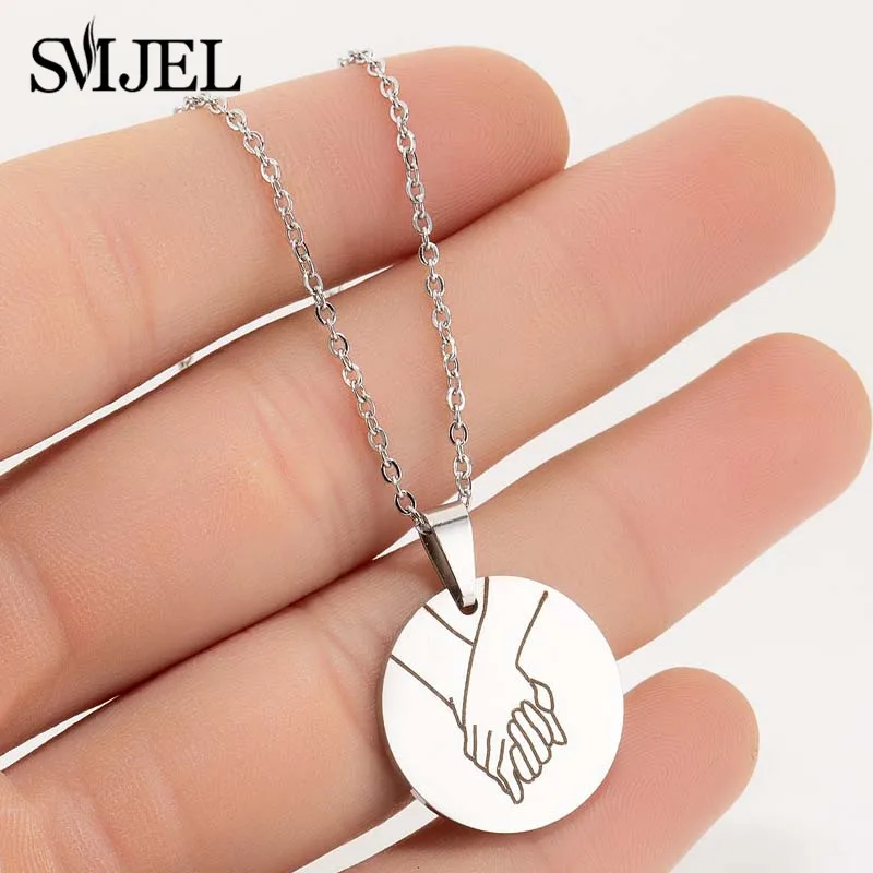 Ожерелье с гравировкой SMJEL ожерелье надписью I Love You жестами подарки лучшим