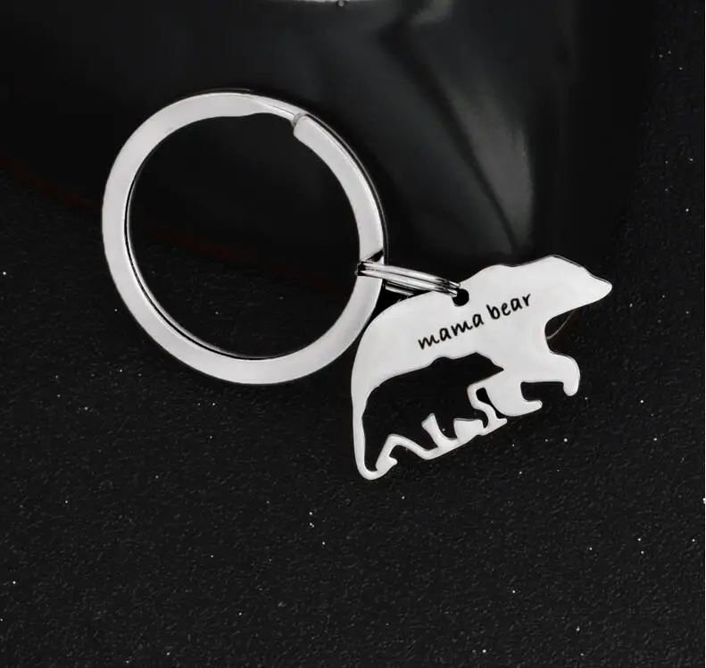 Fashion Mini mama bear Key Chains DIY jewelry Ring Metal Keychain Trinket Chaveiro Jewelry for Women Men wholesale | Украшения и