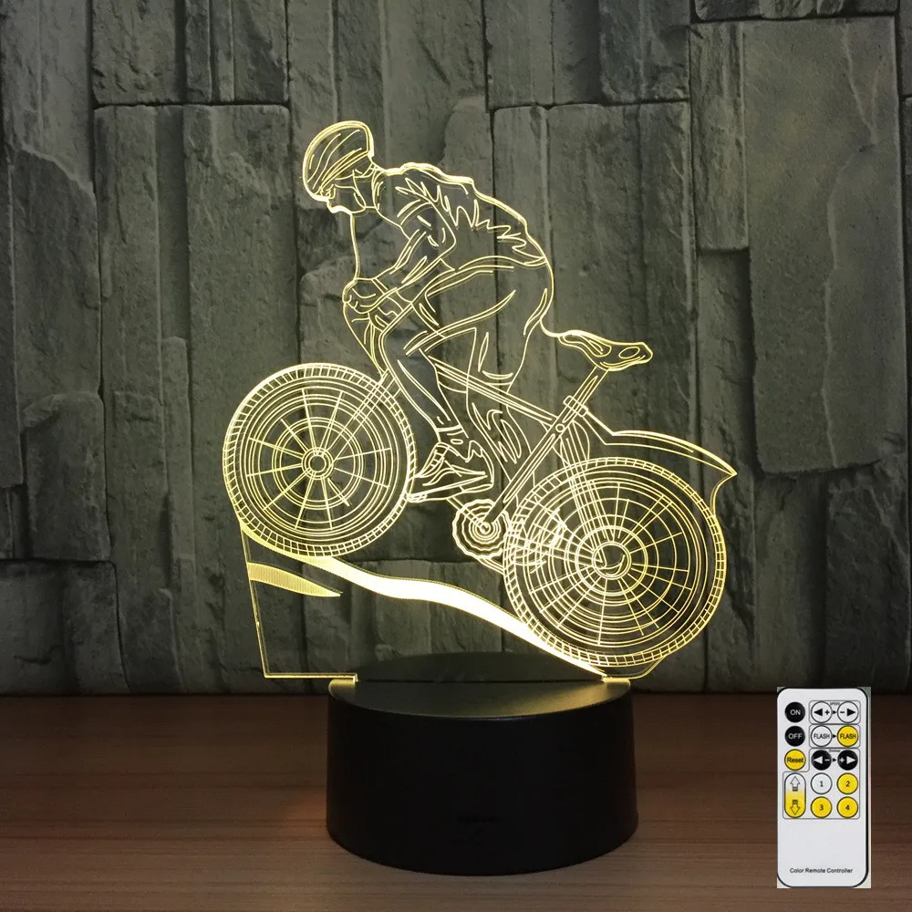 3D ночсветильник для горного велосипеда акриловая светодиодсветодиодный