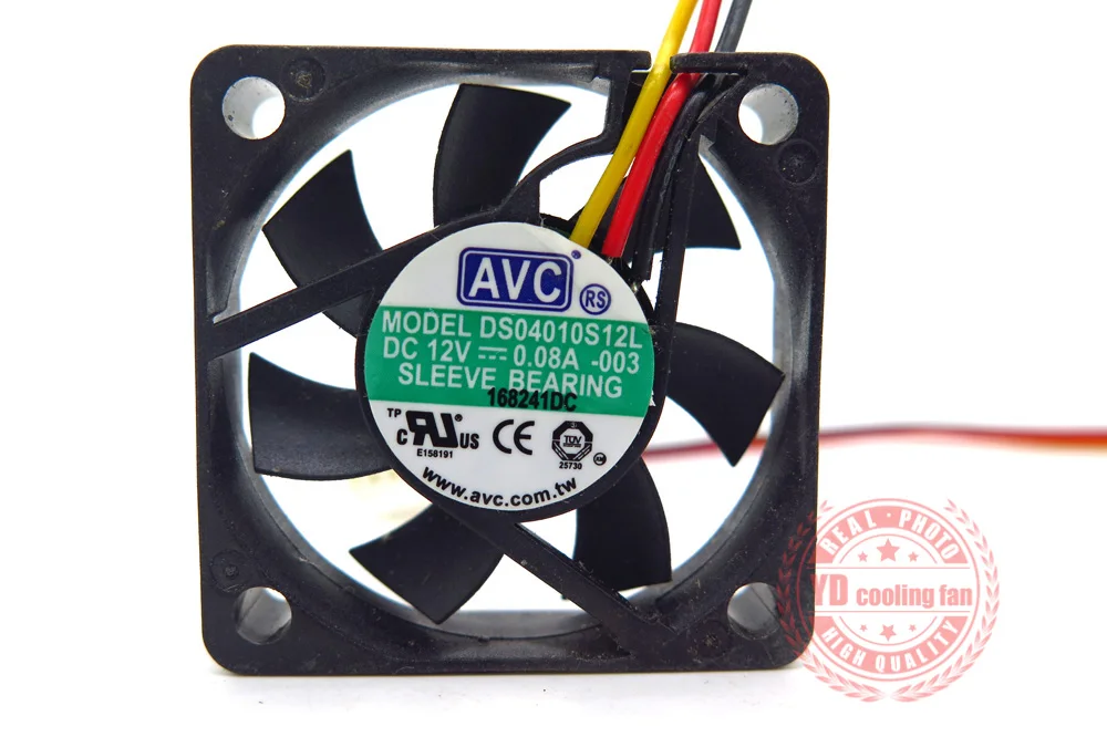 Новый бесшумный микровентилятор AVC DS04010S12L 4010 12 В 3 контакта 4 см | Компьютеры и офис