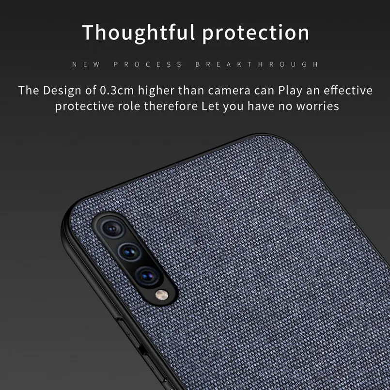 Роскошный тканевый текстурный чехол для Samsung Galaxy A50 мягкий ТПУ телефона samsung A30