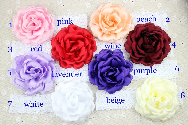 Retail 1pcs newborn burned peony chiffon flower lace headband dancing flowers for girl head band min order $3 | Детская одежда и