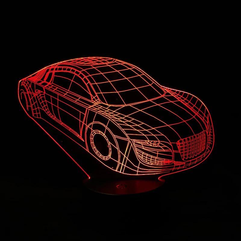 3D деко светильник двигатель автомобильные Форма USB зарядка сенсорный