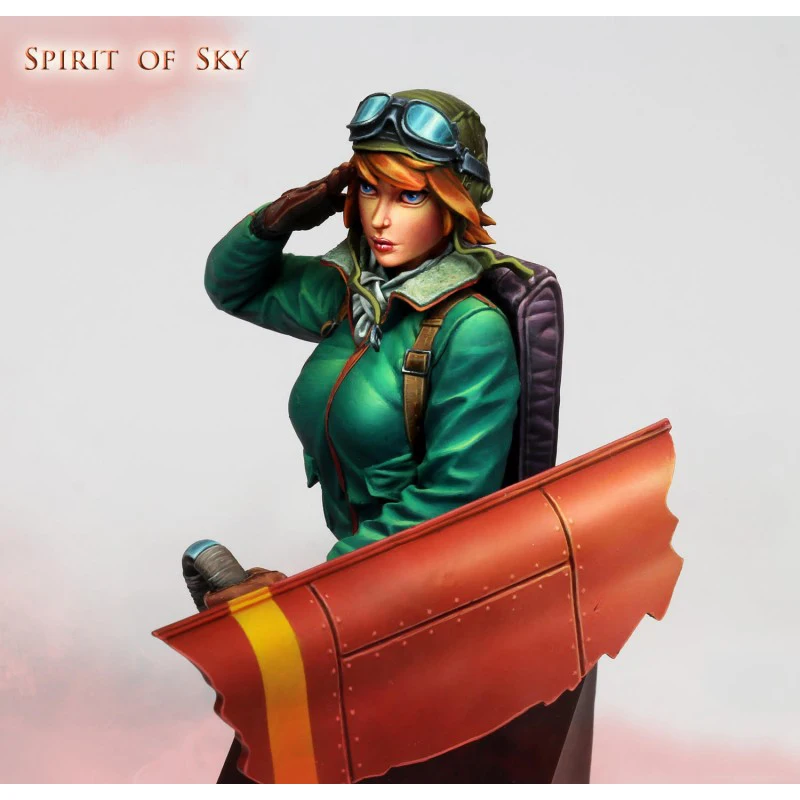 Новинка набор из полимера 1/10 Spirit of Sky Bust Female pilot bust DIY игрушки модель неокрашенной