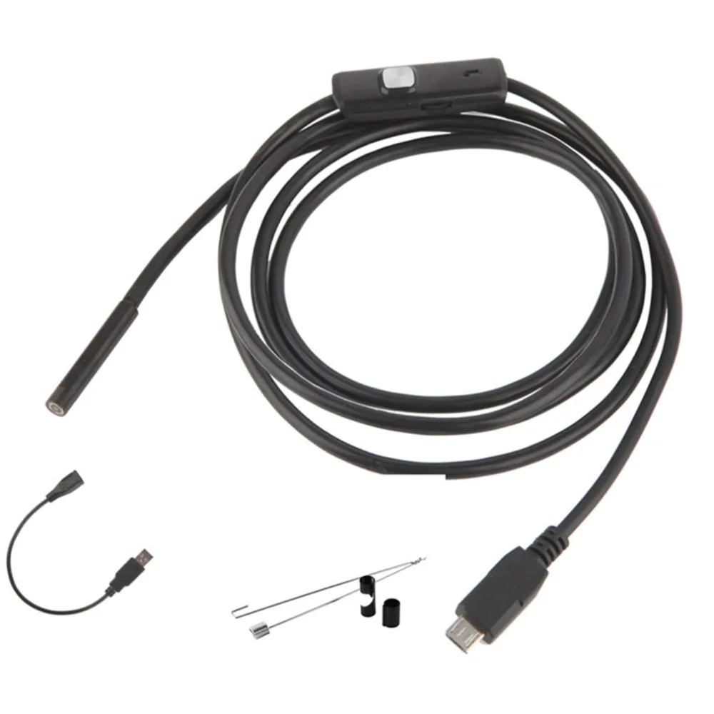 5 мм 1/1.5/2/3.5/5 м Фокусирующая камера объектив USB кабель Водонепроницаемый 6 LED Мини