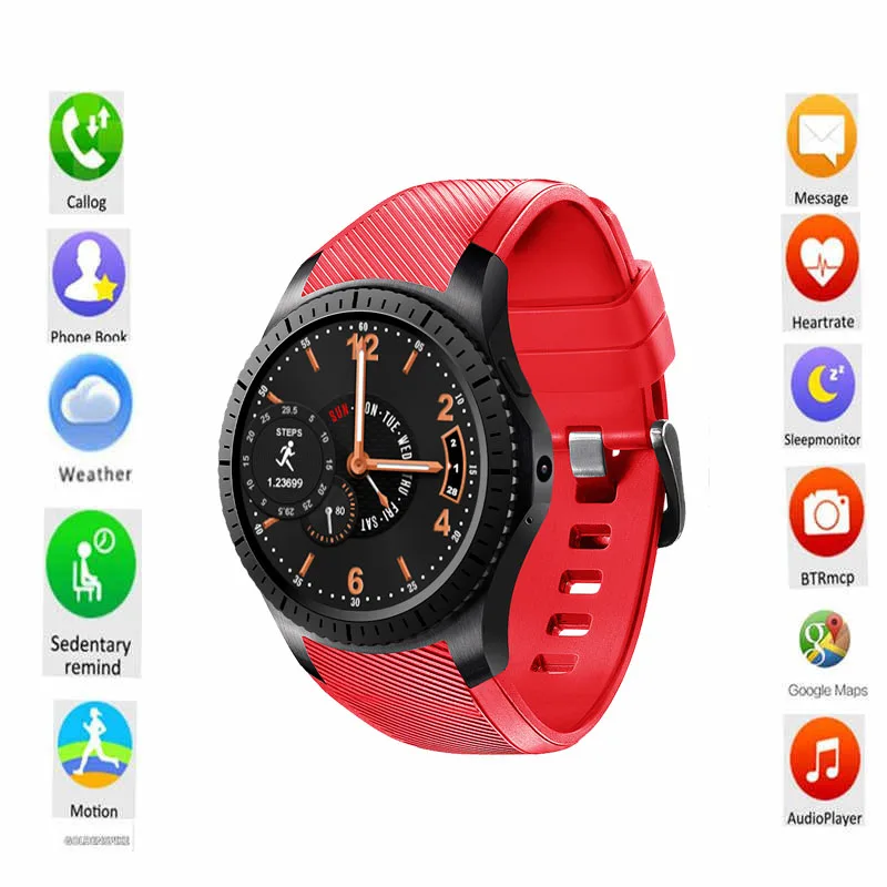 Новый Smartwatch GW11D 3g 512 М + 8G MTK6580 двухъядерный с GPS \ WI FI BT сердечного ритма Android 5 1 2.0MP