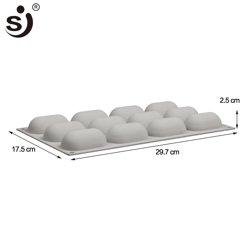SJ Mousse Mold Silicone Cake Tool 12Cavities Oven Safety Baking Tray Shape Creative Non-stick Cakes Brownie | Дом и сад