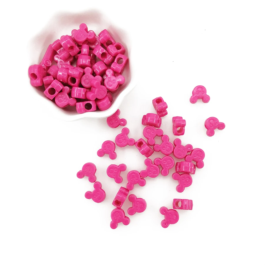 100 шт. Многоцветный Письмо Сердце Усы лошадь Apple Корона Shell Мышь Пластик бусины для