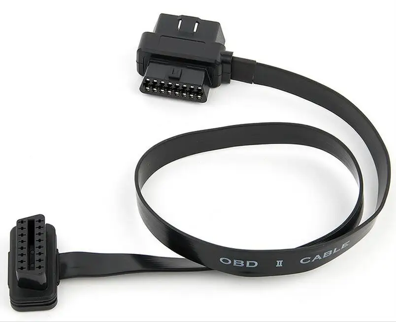 60 см ультра тонкий 2 в 1 OBDII OBD2 кабель 16 Pin женский и мужской/женский соединительный кабель разветвитель удлинитель