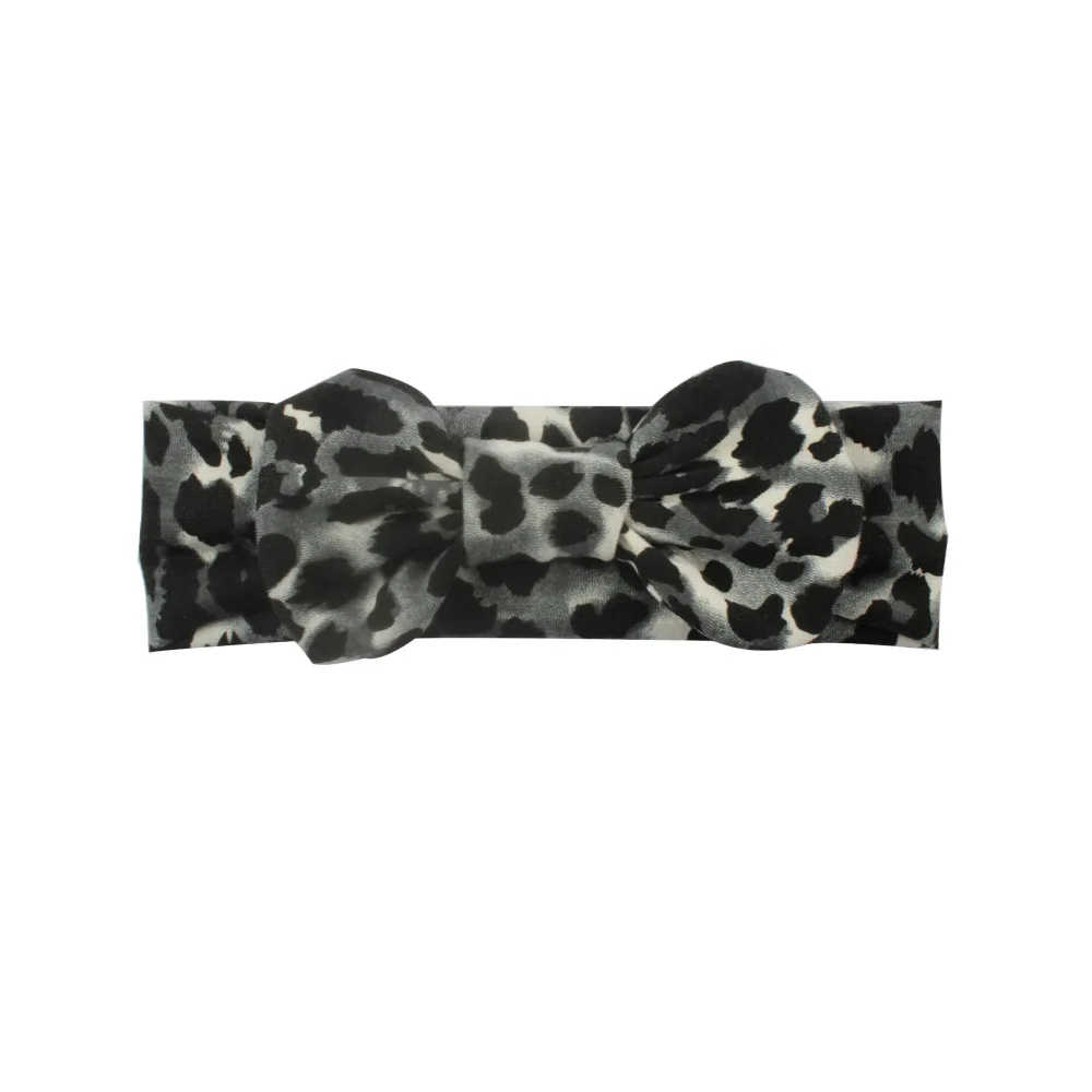 Wild Leopard Girls' Elastic Handmade Craft Fabric Bow Cheetah Headbands DIY Headwrap For Kids Bandeau Headwear Party | Детская