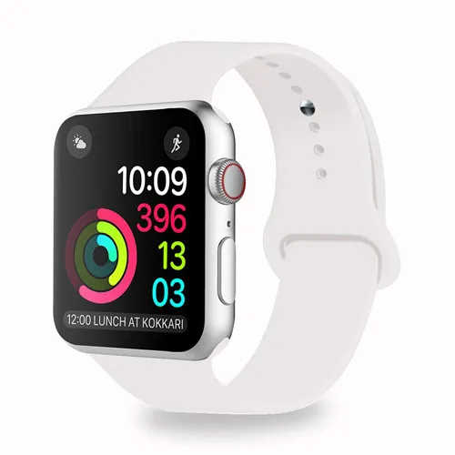 white Ремешок для часов apple Watch 5 4 3 band - Цвет ремешка: white