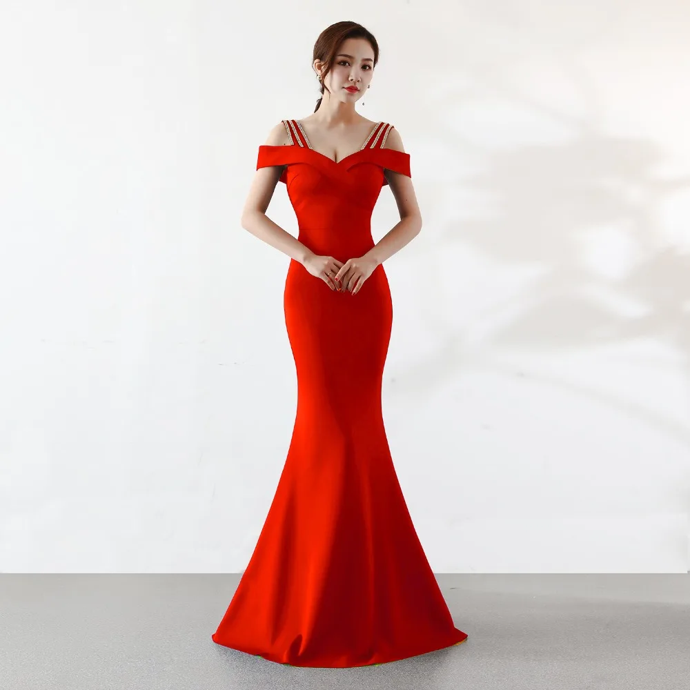 Corzzet Women Vestidos Sexy Off Shoulder V-Neck Slim Backless Zipper Mermaid Dress Elegant Night Club Evening Party Long Dresses | Женская