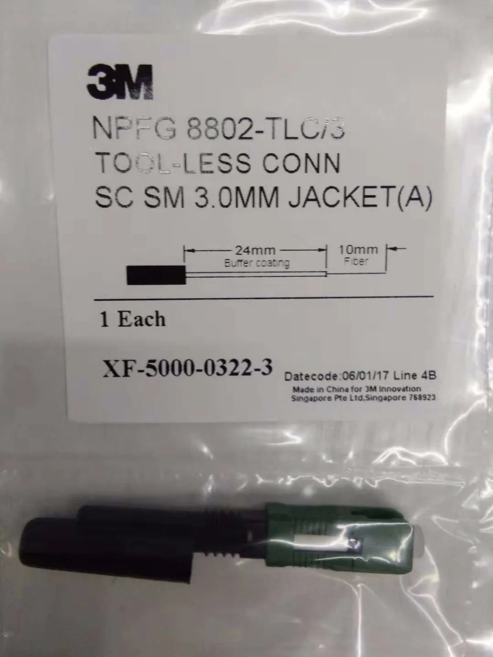 50 шт./лот 3M NPFG 8802-TLC/3 SC APC 3 0 волоконно-оптический Быстрый Соединитель/3M 8802 FTTH