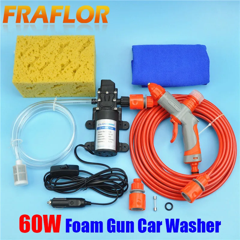 Мойка автомобильная электрическая 12 в пост. Тока 60 Вт|pressure wash car|washer machine portablehigh