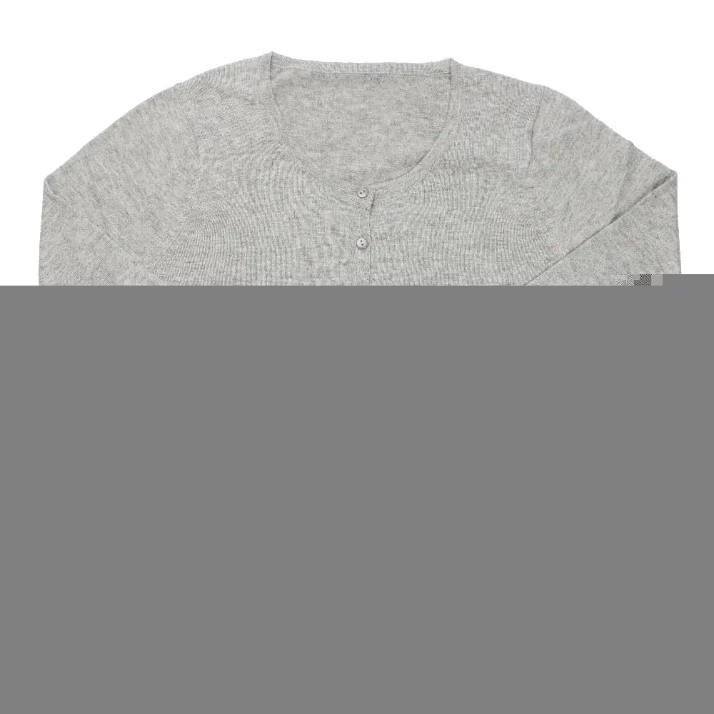 Женский Повседневный кашемировый кардиган вязаный теплый свитер с круглым