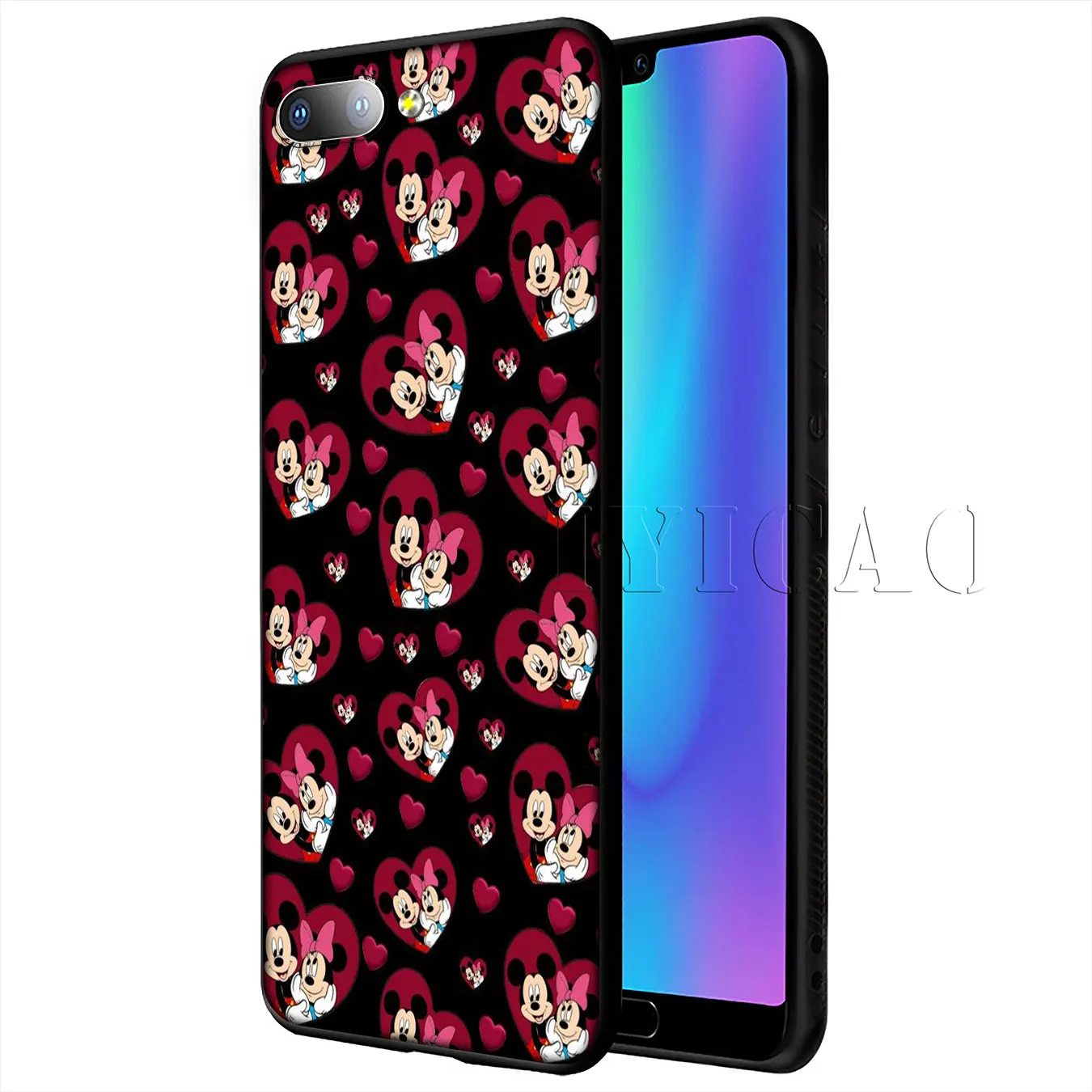 IYICAO Mickey Mouse love Soft Case for Huawei P20 Pro P10 P8 P9 Lite Mini 2017 P Smart 2019 Cover |