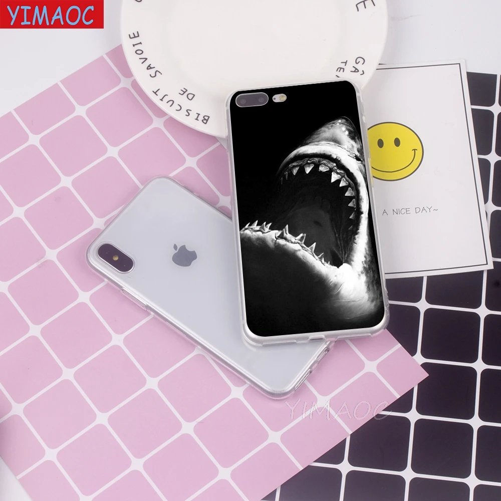 YIMAOC Deadpool And sharks Soft Case TPU Silicone Cover for iPhone 8 7 6 6S Plus 5 5S SE X XR XS 11 Pro Max Shell Cases |