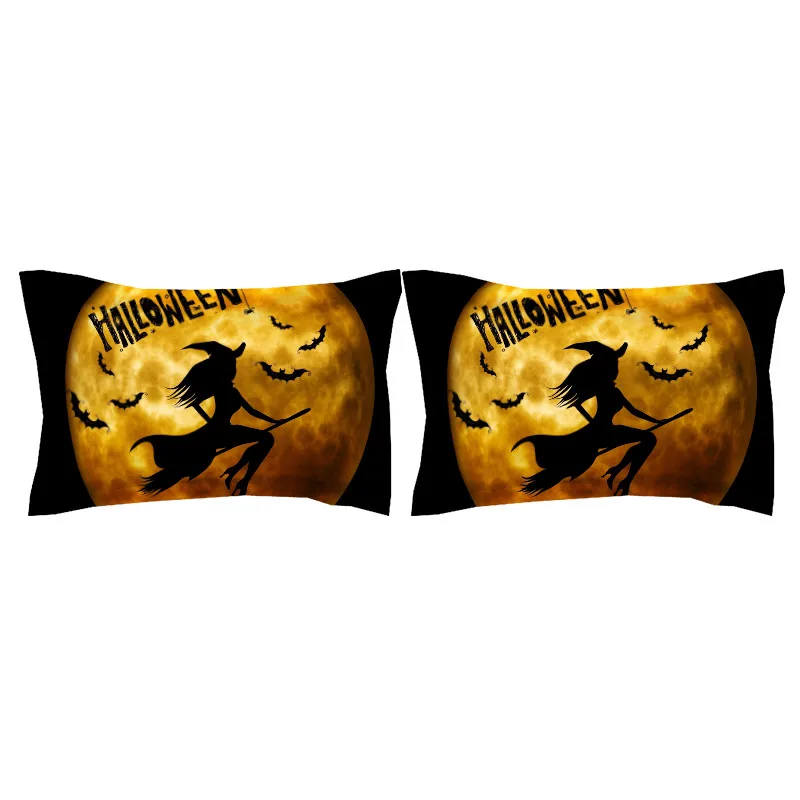 Cartoon horse Halloween Home textiles black yellow 3pcs bedding sets for kid Children quilt cover duvet pillow cases | Дом и сад