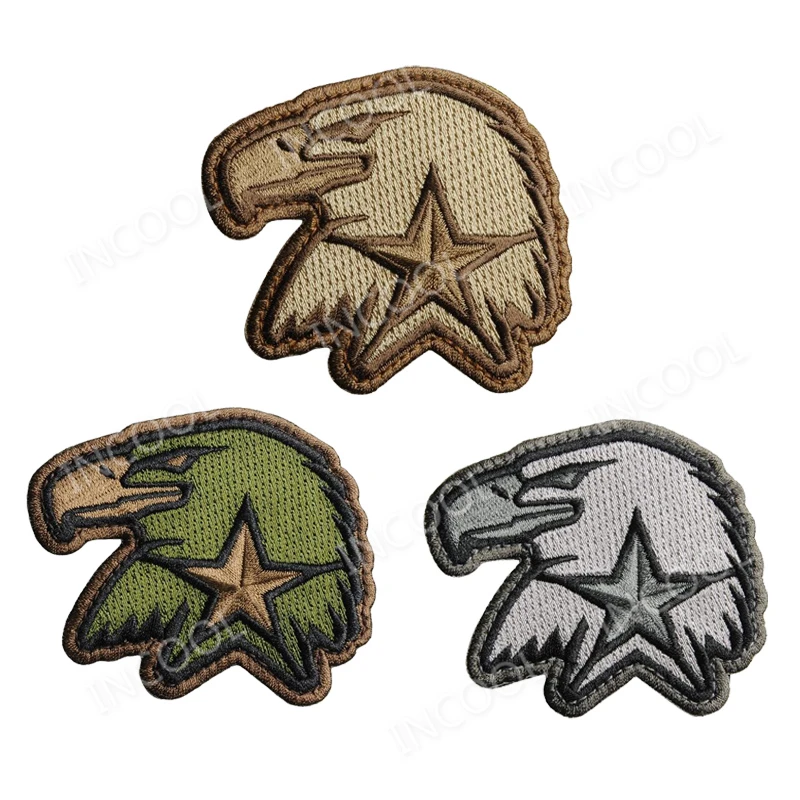 

3D вышивка, нашивка с головой орла, звездами, армии США, военные нашивки, эмблема, вышитые значки, Прямая поставка