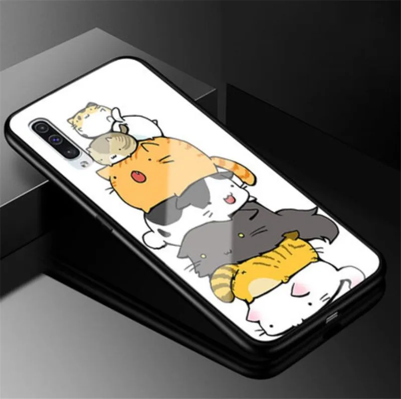 as photo 24 6," Funda для samsung Galaxy A50 чехол стекло твердая задняя крышка чехол для телефона для samsung Galaxy A50 чехол TPU рамка A 50 Coque - Цвет: as photo 24