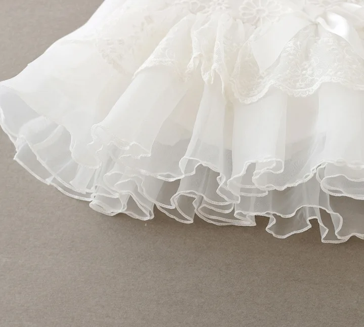 Платье для новорожденных девочек vestido infantil bebe белое кружевное Сетчатое платье