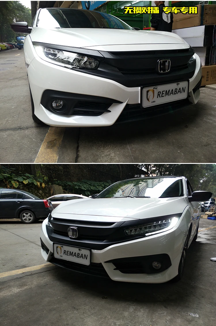 Стайлинга автомобилей фар для Honda Civic X 10 г светодио дный фары для новых гражданских светодио дный фара полный светодио дный фары аксессуары с движущимися