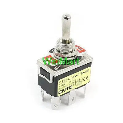 DPDT 3 Позиции ON/OFF/ON Тумблер Черный AC250V 15A 6 терминалы|position rotary switch|position switchswitch enclosure |