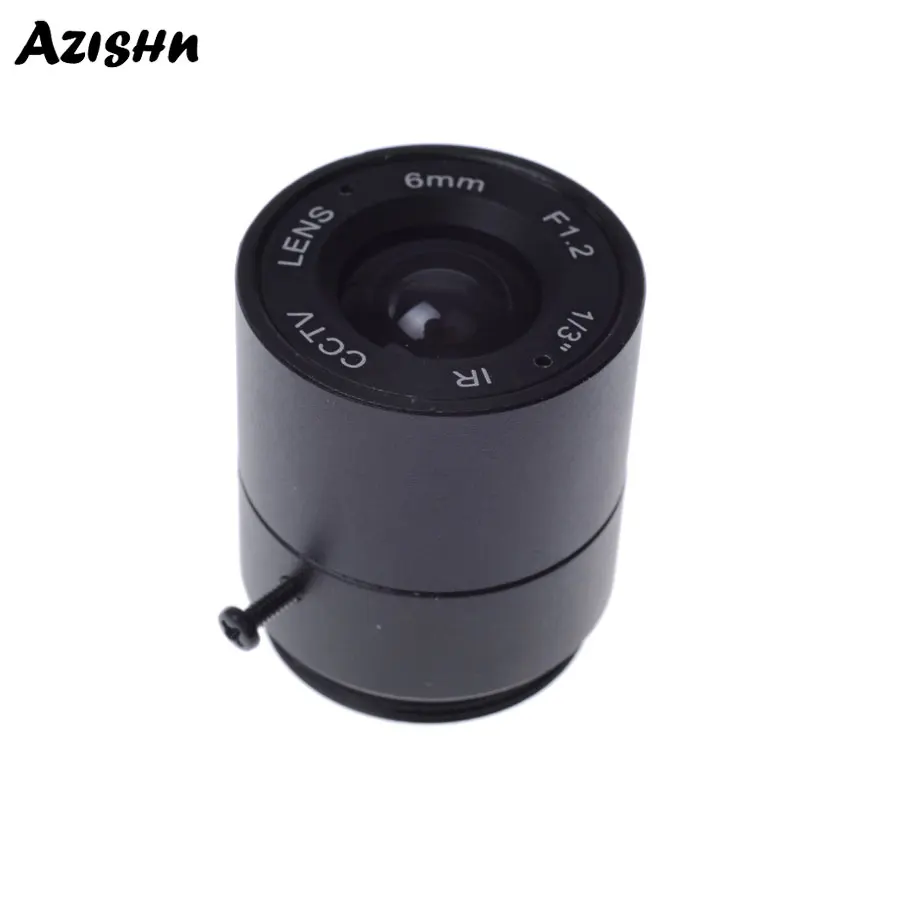 Wholesale CCTV LENS 6mm 53degrees 1/3&quot F1.2 Fixed Iris IR Infrared CS Mount Lens For Security Camera | Безопасность и защита