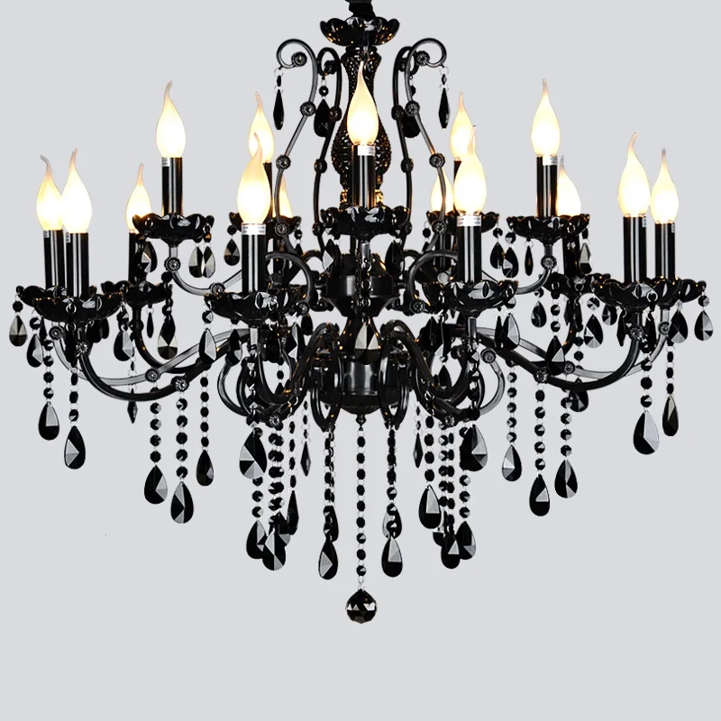 Роскошный черный с украшением в виде кристаллов светодиодный K9 хрустальная