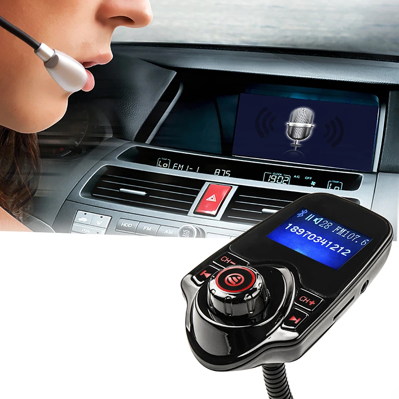 Автомобильный FM передатчик MP3 Bluetooth плеер комплект громкой связи с ЖК дисплеем USB