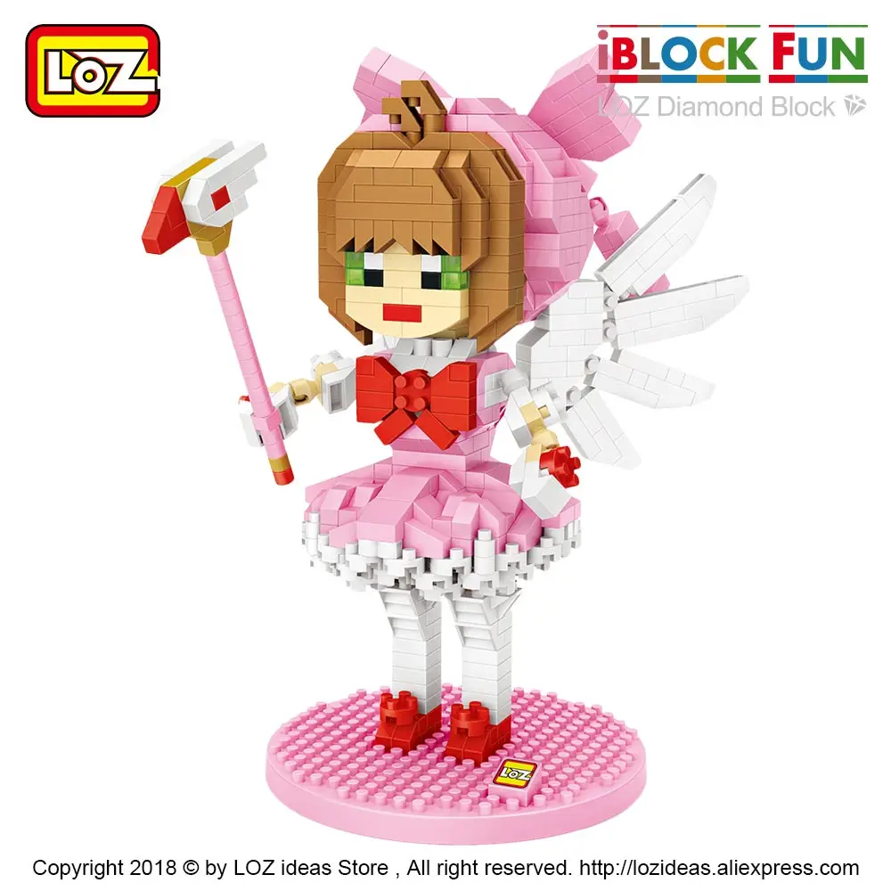 LOZ Diamond Blocks Magic Girl Cute Kawaii японское аниме фигурки модель сборки игрушки для девочек