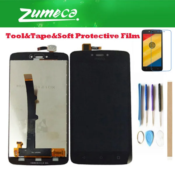 Для Motorola XT1750 XT1755 Moto C ЖК экран + сенсорный дигитайзер в сборе запасная часть черный
