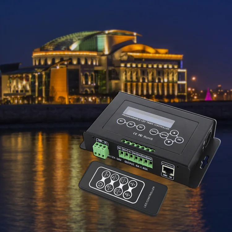 BC 300 DC12V 36V программируемый светодиодный контроллер RGB RGBW Tape таймер DMX 512