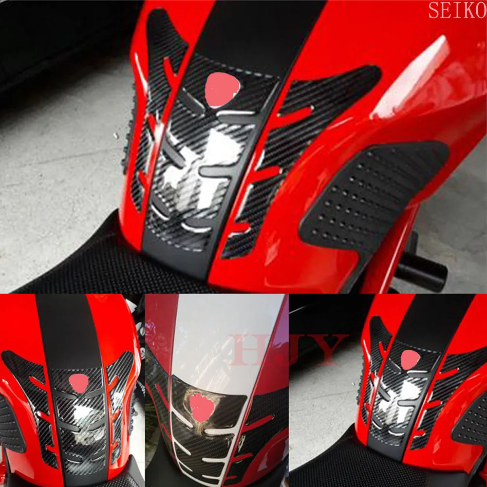 Наклейка масляного бака мотоцикла Углеродные волоконные наклейки для Ducati