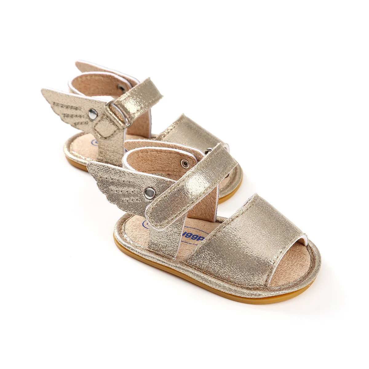 Детские сандалии золотистого цвета детские мокасины летняя обувь для