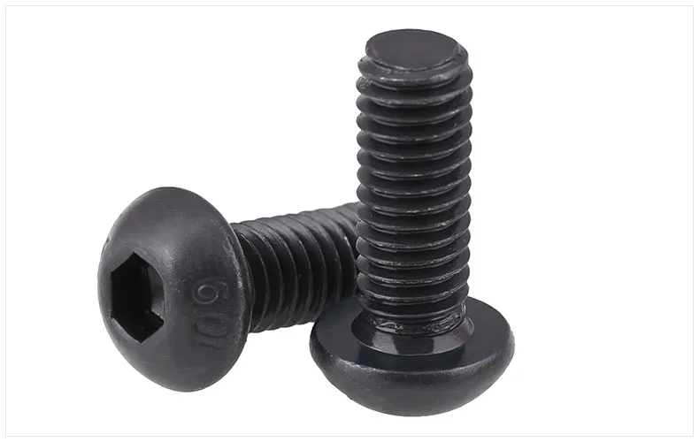 

Iso7380 10,9 винты из углеродистой стали с круглой головкой черные M4 M5 M6 M8 M10 M12 винты болты с шестигранной головкой