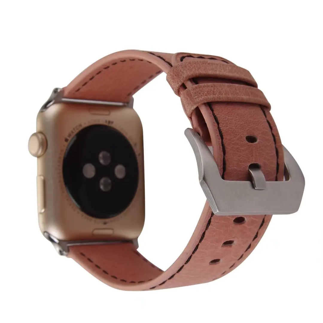 Фото Ремешок из натуральной кожи для Apple Watch iWatch Series 1 2 3 4 5 6 se 7 8 38 40 41 мм 42 44 45 мм 49 мм №3