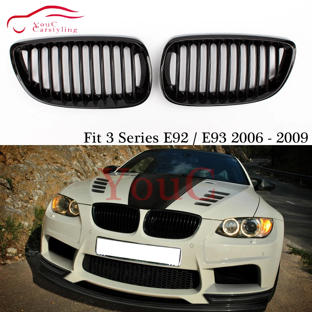 E92 ABS Глянцевая черная решетка сменная для BMW 3 серии Coupe E93 кабриолета M3 E90 2006