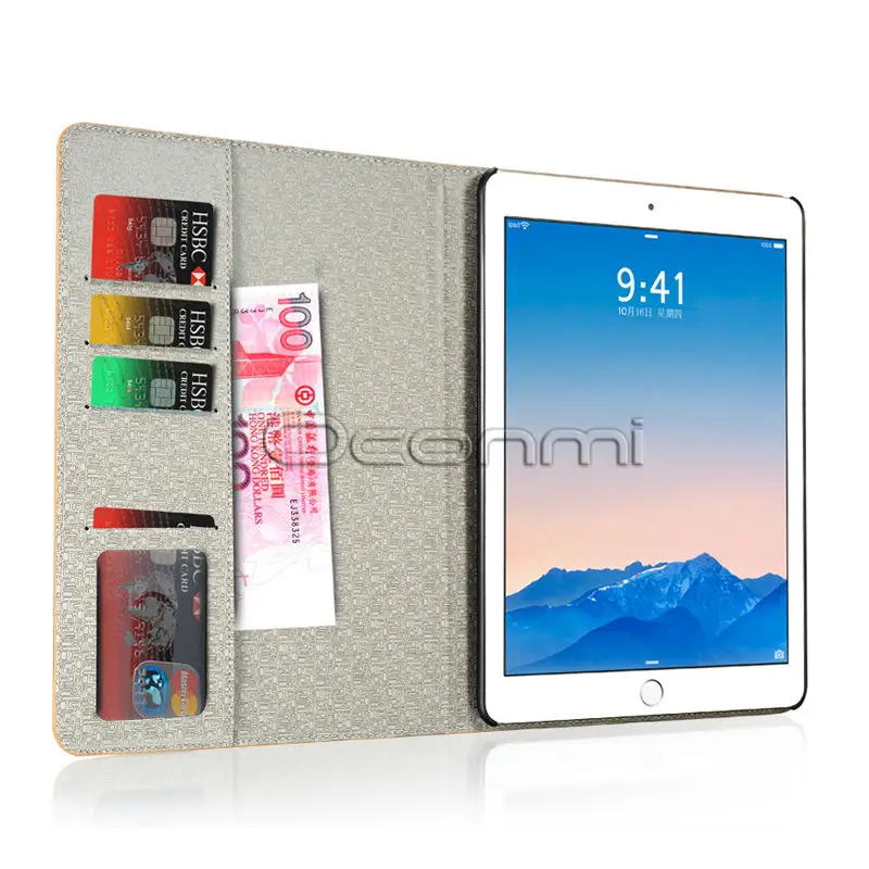 Высококачественный кожаный чехол с картой мира для Apple iPad Air 2 функцией подставки