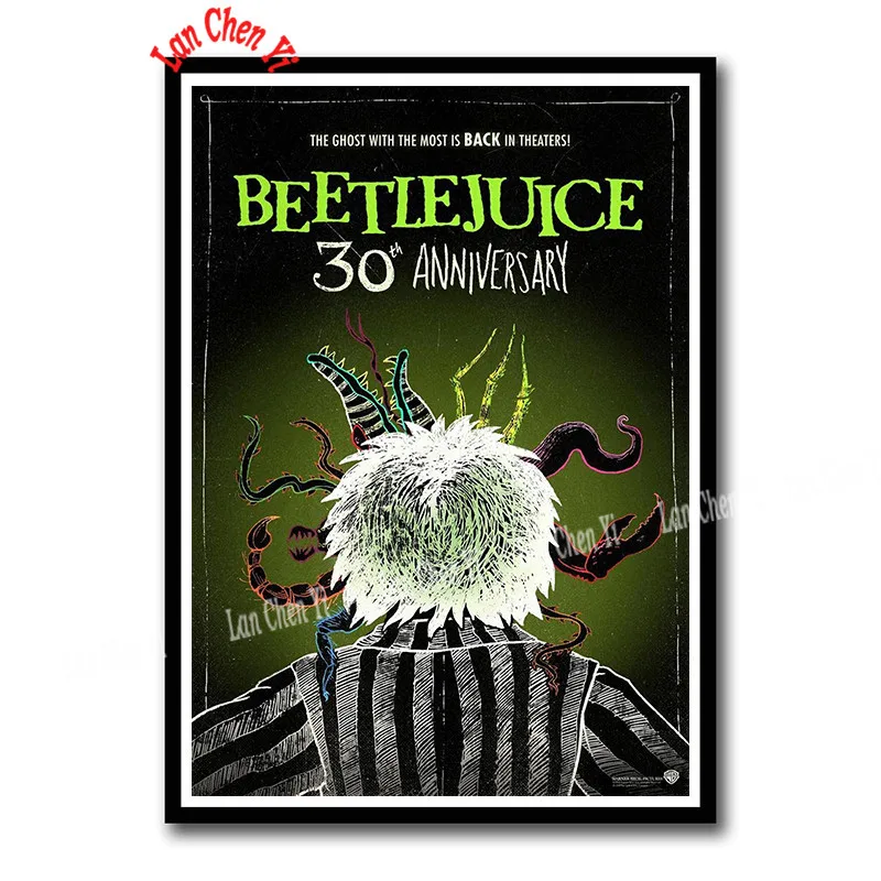 Фильм ужасов Beetlejuice с покрытием бумажный плакат настенная живопись для бара комнаты декорации Декор для дома 42*30 см