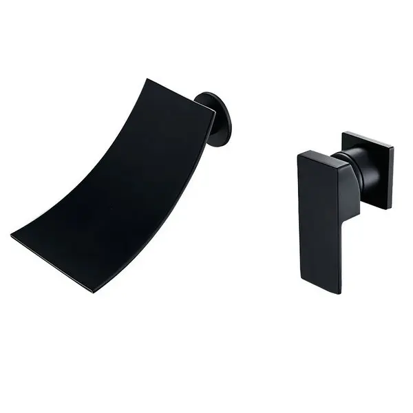 black paint 2 шт. ванная комната настенный кран для ванной комнаты раковина или кран для ванной хром/черный окрашенные 1 ручки кран PA-18 - Цвет: black paint