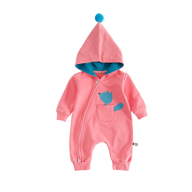 Осень с длинным рукавом новорожденных Комбинезоны для малышек Модная Одежда